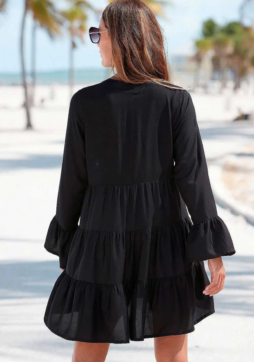 LASCANA Fall Dresses-Flowy Flared Sleeve Dress