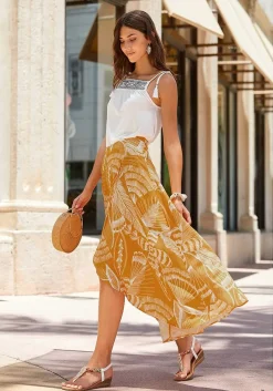 LASCANA Skirts-Flowy Patterned Maxi Skirt