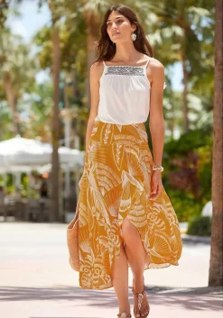 LASCANA Skirts-Flowy Patterned Maxi Skirt