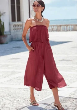 LASCANA Jumpsuits-Flowy Strapless Culotte Jumpsuit