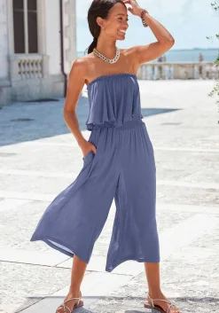 LASCANA Jumpsuits-Flowy Strapless Culotte Jumpsuit
