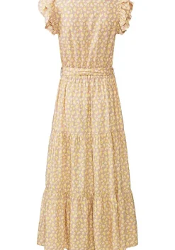 LASCANA Maxi Dresses-Flutter Sleeve Maxi Dress