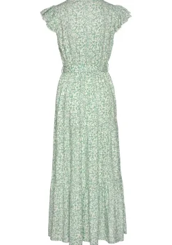 LASCANA Maxi Dresses-Flutter Sleeve Maxi Dress