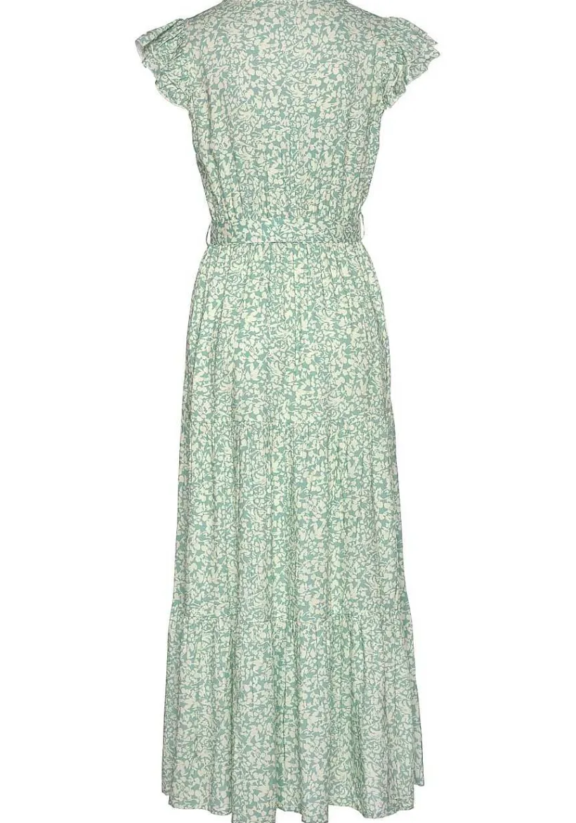 LASCANA Maxi Dresses-Flutter Sleeve Maxi Dress
