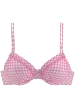 LASCANA Underwire-Gingham Underwire Bikini Top