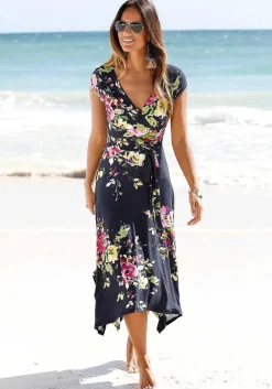 LASCANA Midi Dresses-Handkerchief Hem Dress