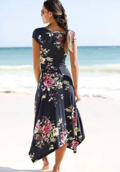 LASCANA Midi Dresses-Handkerchief Hem Dress