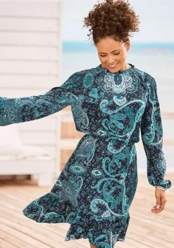 LASCANA Short Dresses-High Neck Paisley Dress