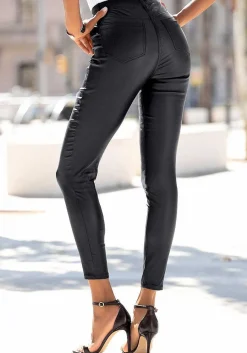 LASCANA Pants-High Rise Faux Leather Pants