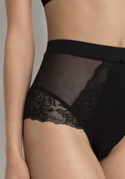 LASCANA Hipsters-High Waisted Mesh Lace Panty