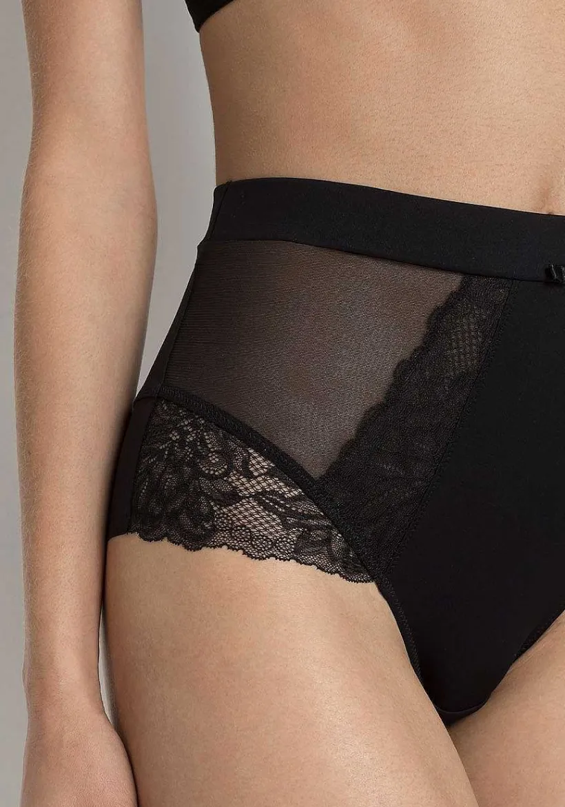 LASCANA Hipsters-High Waisted Mesh Lace Panty