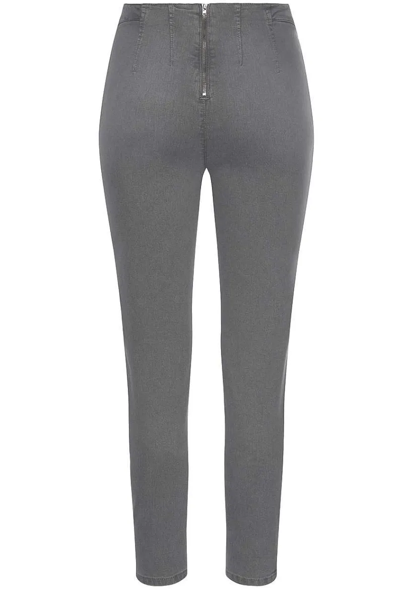 LASCANA Pants-High Waisted Zip Detail Jeggings