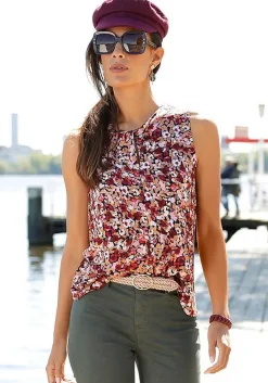 LASCANA Sleeveless Tops-Keyhole Tank Top