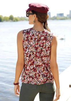 LASCANA Sleeveless Tops-Keyhole Tank Top