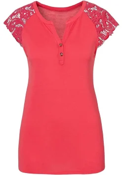 LASCANA Sleeveless Tops-Lace Detail Top