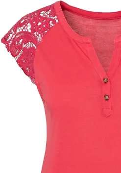 LASCANA Sleeveless Tops-Lace Detail Top