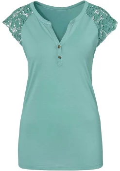 LASCANA Sleeveless Tops-Lace Detail Top