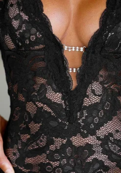 LASCANA Babydolls & Negligees-Lace Halter Negligee