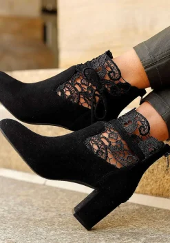 LASCANA Boots & Booties-Lace Insert Booties