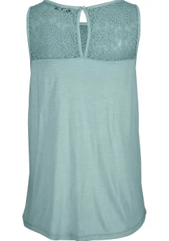 LASCANA Sleeveless Tops-Lace Insert Tank Top