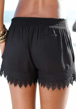 LASCANA Shorts-Lace Trim Shorts