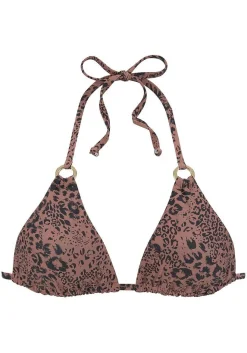 LASCANA Triangle-Leopard Print Triangle Bikini Top