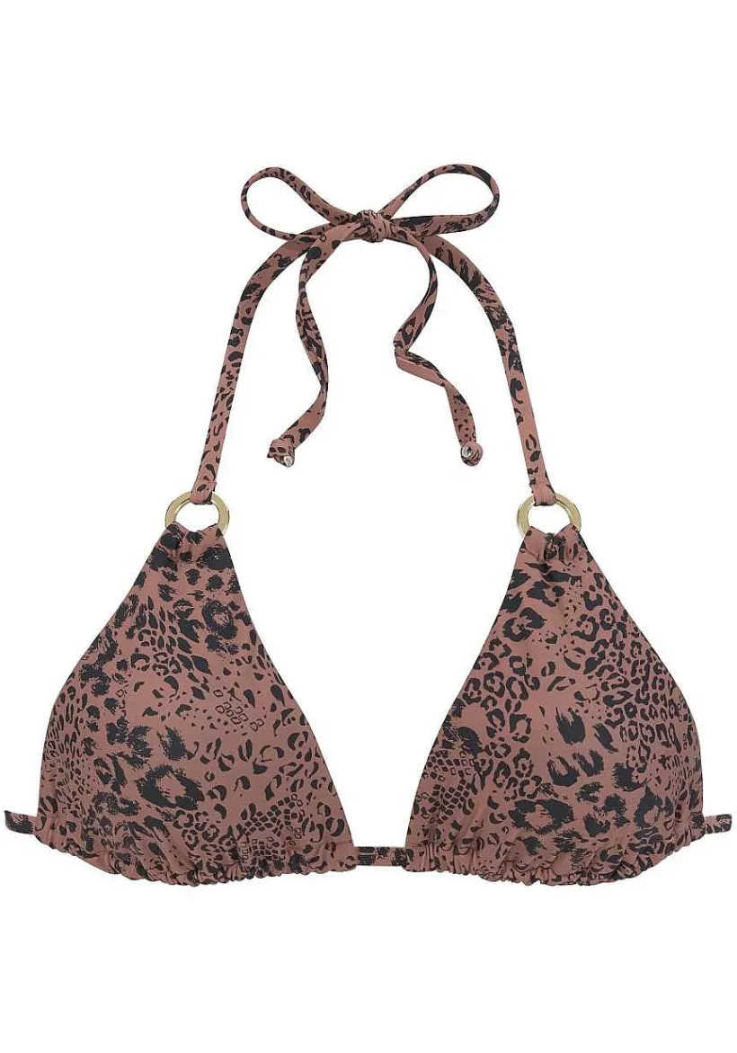LASCANA Triangle-Leopard Print Triangle Bikini Top
