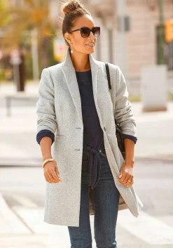 LASCANA Coats-Long Button Up Coat