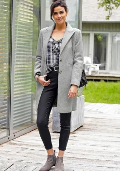 LASCANA Coats-Long Button Up Coat