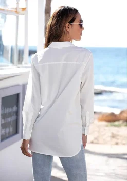 LASCANA Blouses-Long Sleeve Button Down Blouse