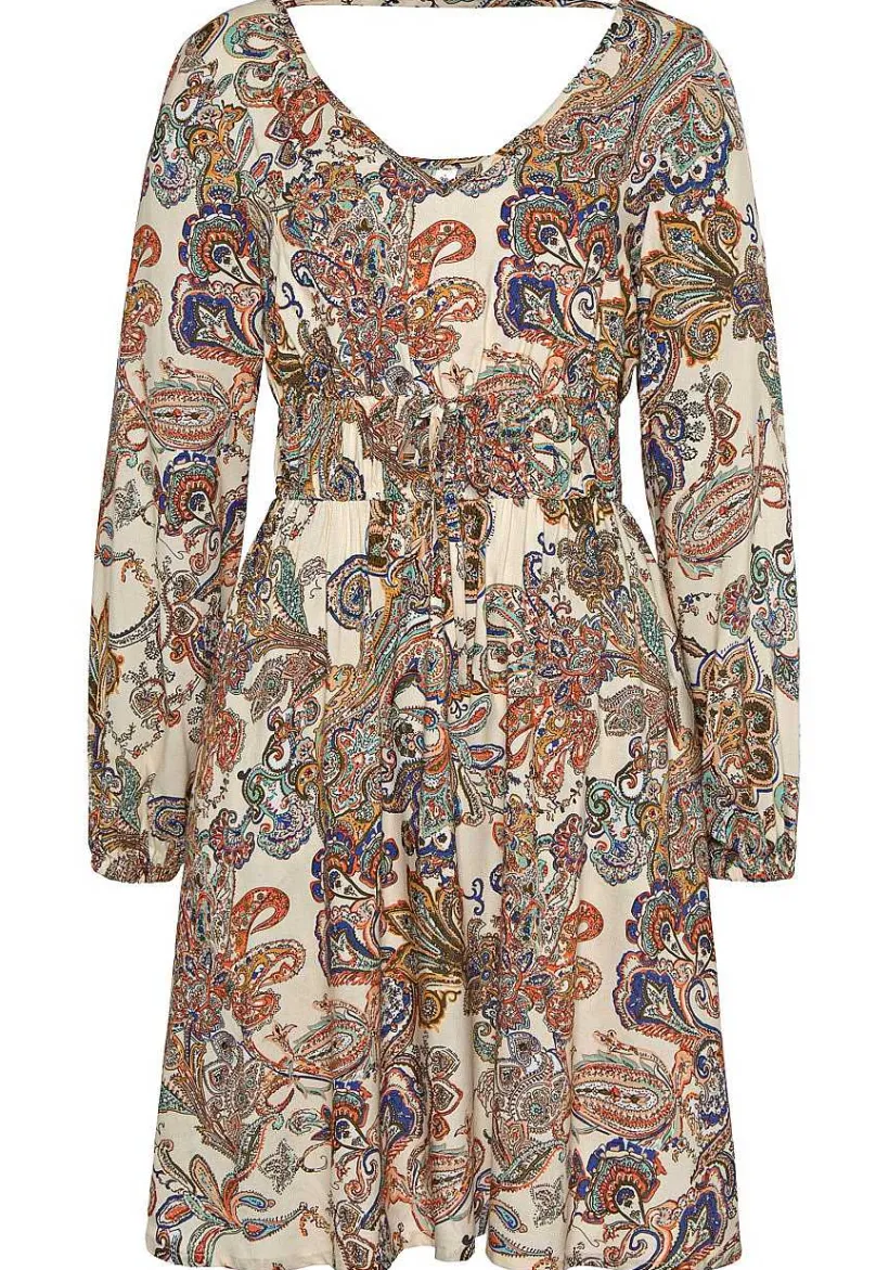 LASCANA Fall Dresses-Long Sleeve Paisley Dress