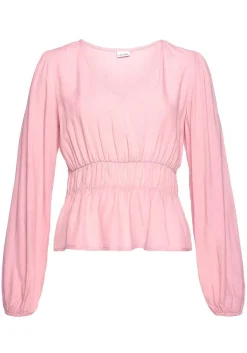 LASCANA Blouses-Long Sleeve Peplum Blouse
