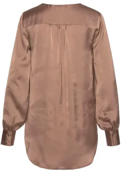 LASCANA Blouses-Long Sleeve Satin Blouse