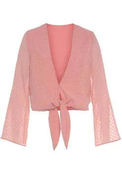 LASCANA Blouses-Long Sleeve Tie Front Blouse