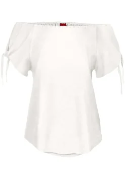 LASCANA Short Sleeve Tops-Loose Cut Shoulder Tie Detail Top