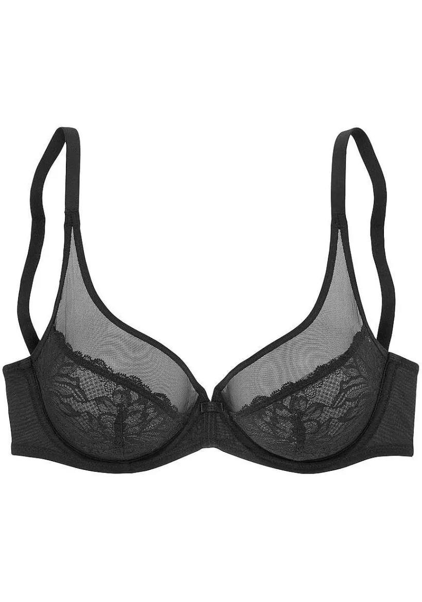 LASCANA D+ Bras-Mesh Lace Unlined Bra