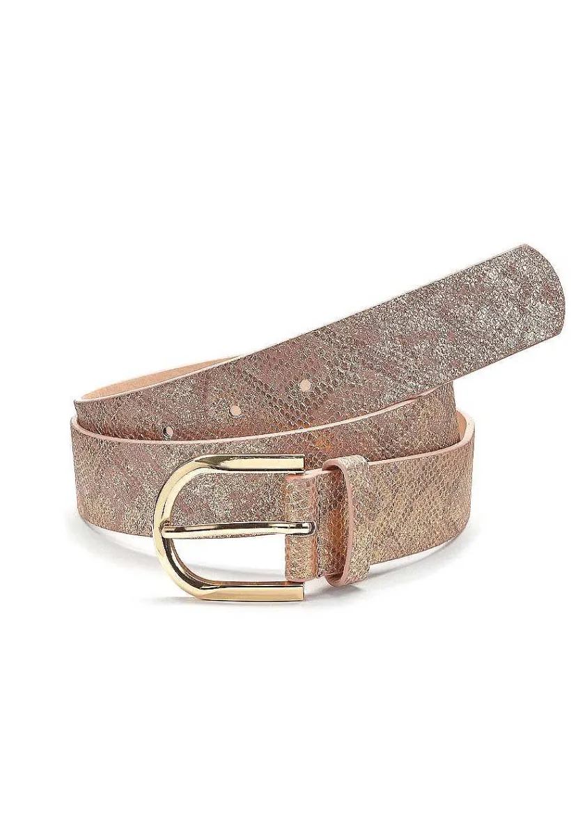 LASCANA Belts-Metallic Faux Leather Belt