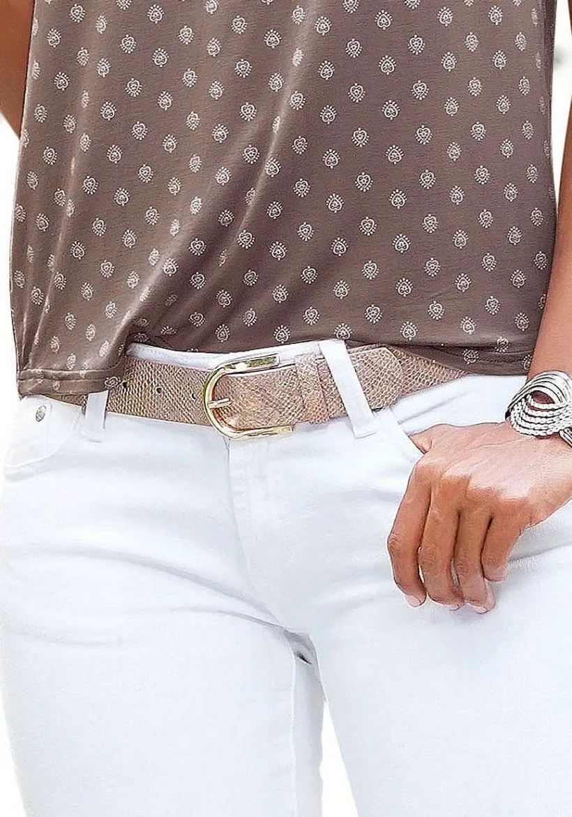 LASCANA Belts-Metallic Faux Leather Belt