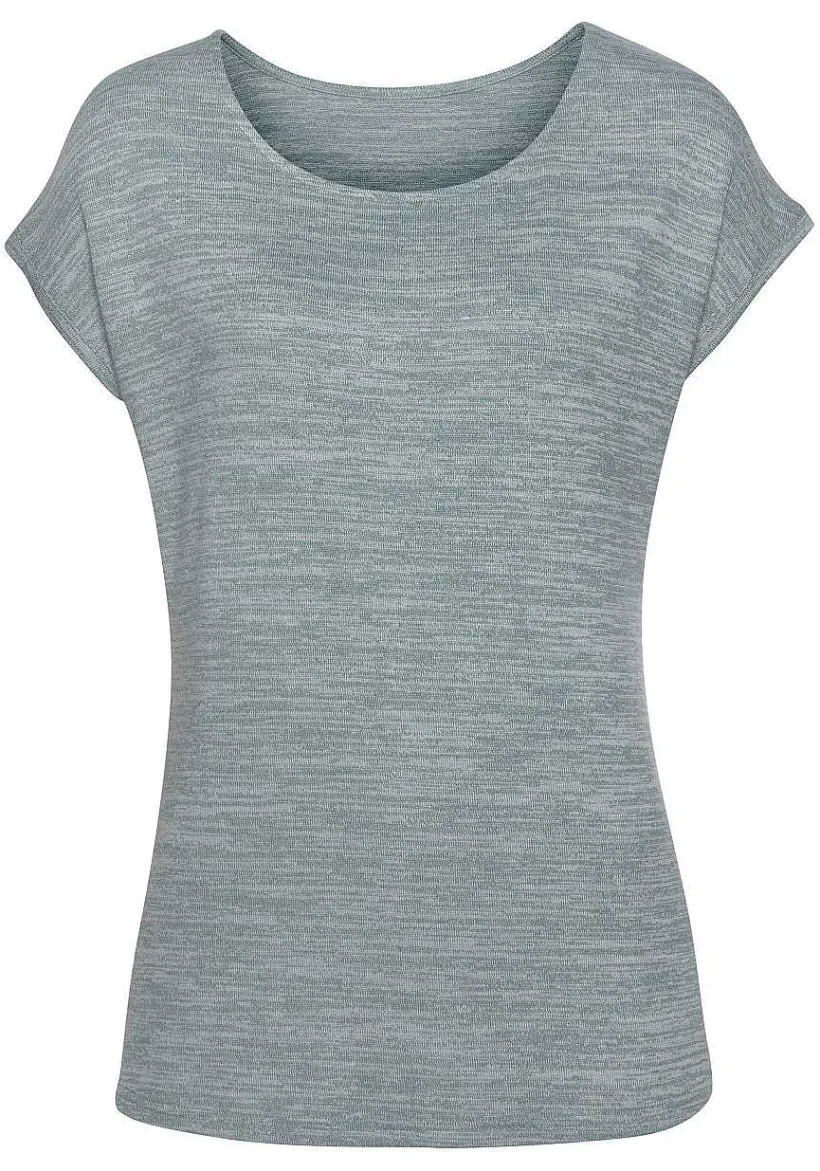 LASCANA Short Sleeve Tops-Mottled Print Top