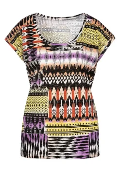 LASCANA Short Sleeve Tops-Multi Print Top