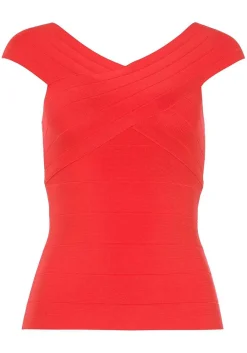 LASCANA Short Sleeve Tops-Off Shoulder Bandage Top