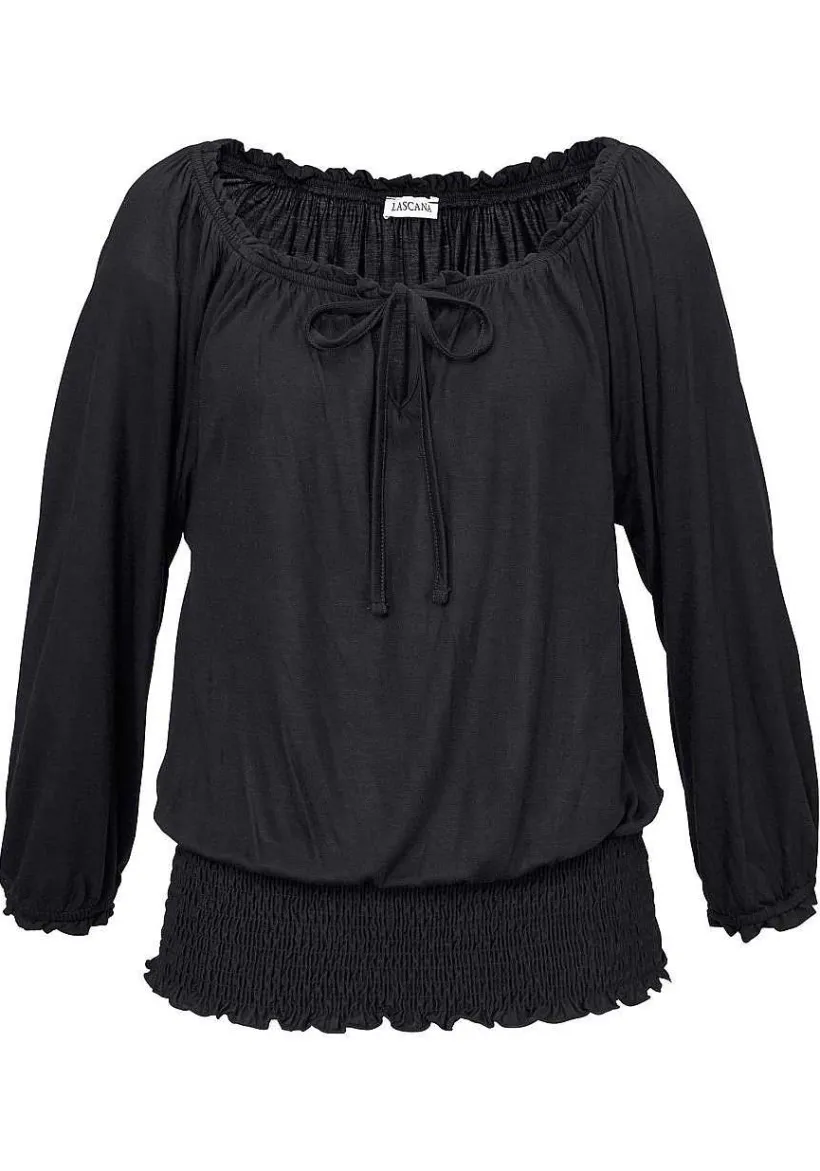 LASCANA Long Sleeve Tops-Off Shoulder Carmen Top