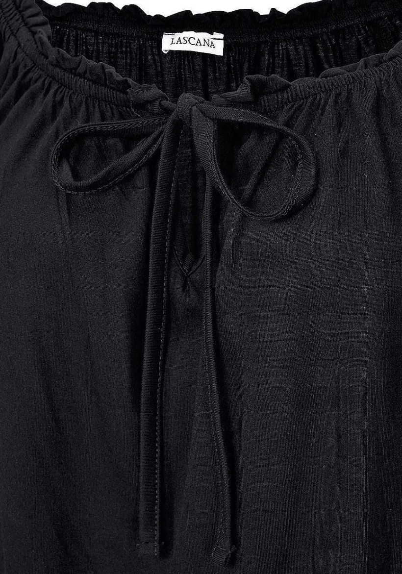 LASCANA Long Sleeve Tops-Off Shoulder Carmen Top