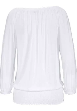 LASCANA Long Sleeve Tops-Off Shoulder Carmen Top