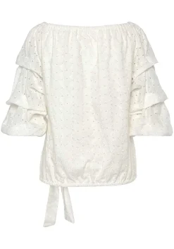 LASCANA Blouses-Off Shoulder Side Tie Blouse