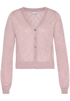 LASCANA Cardigans-Open Knit Detail Cardigan