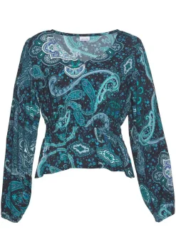 LASCANA Blouses-Paisley Print Long Sleeve Blouse