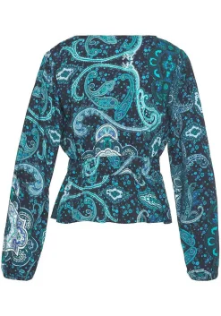 LASCANA Blouses-Paisley Print Long Sleeve Blouse