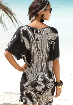 LASCANA Short Dresses-Paisley Print Short Sleeve Dress
