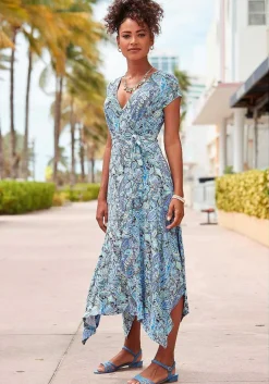 LASCANA Midi Dresses-Paisley Print Wrap Dress